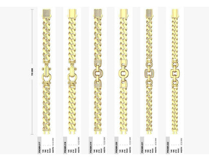 160 Chain Bracelets STL & 3DM Files