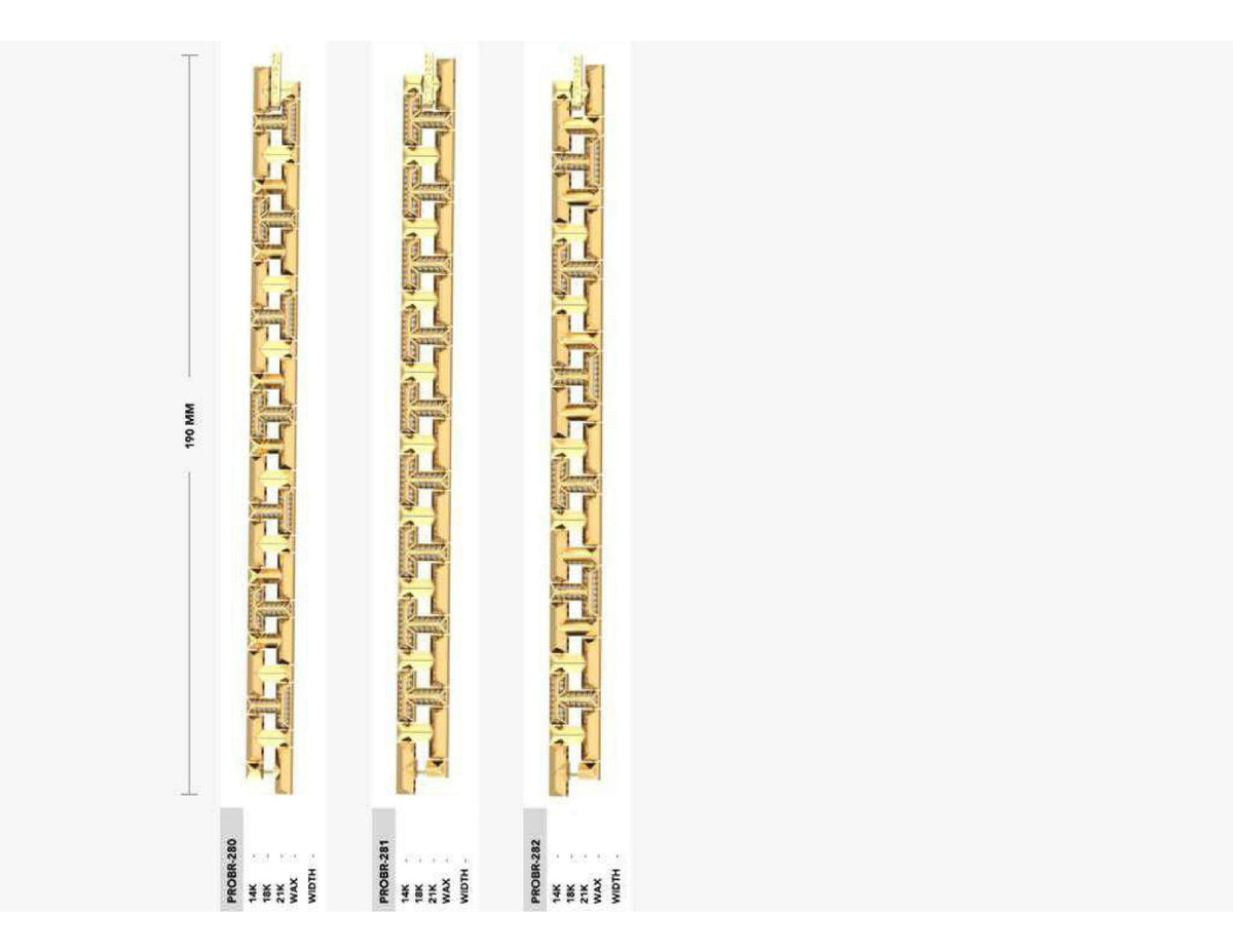 160 Chain Bracelets STL & 3DM Files