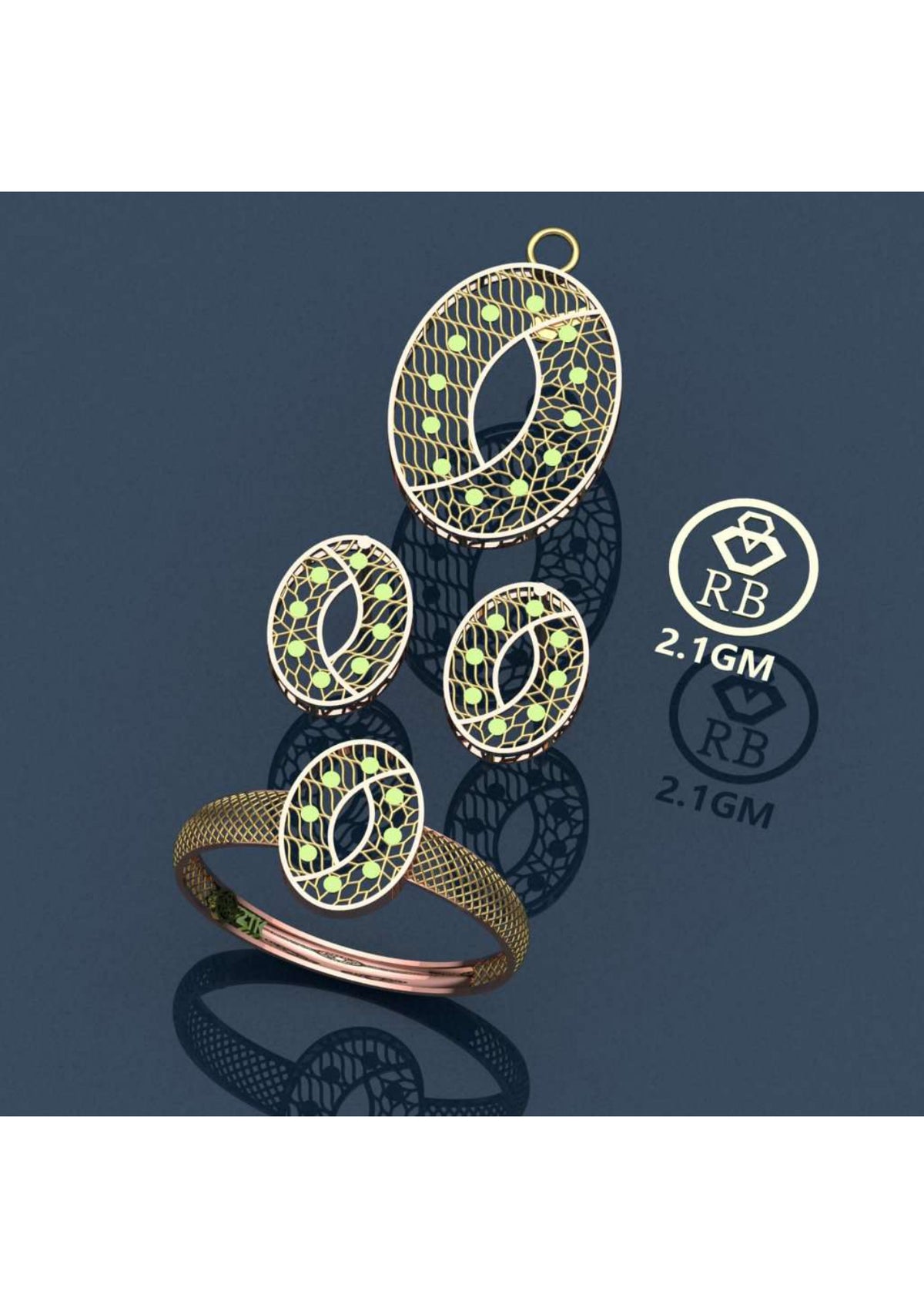 20 Turkish Complete Pendant Sets STL & 3DM Files
