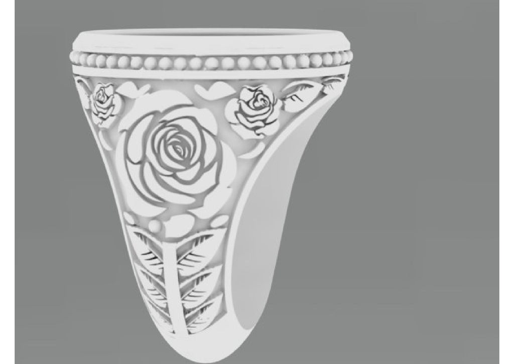 25 Single Stone Gent's Rings STL Files