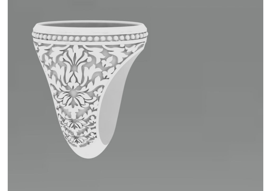 25 Single Stone Gent's Rings STL Files