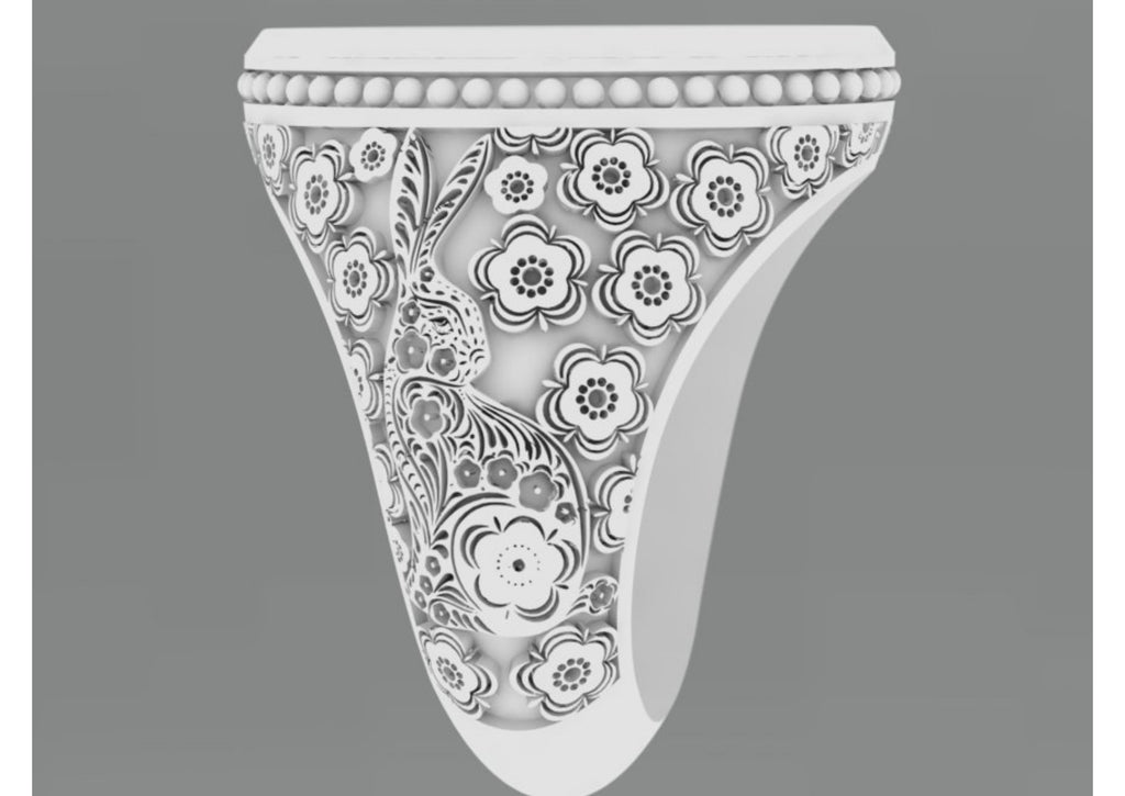 25 Single Stone Gent's Rings STL Files
