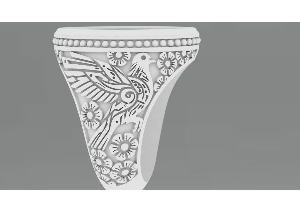 25 Single Stone Gent's Rings STL Files