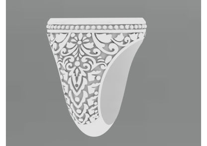 25 Single Stone Gent's Rings STL Files