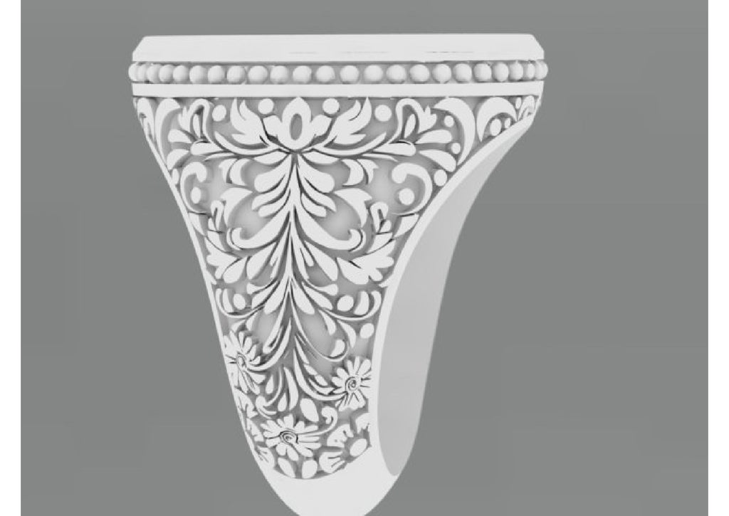 25 Single Stone Gent's Rings STL Files