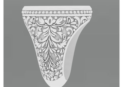25 Single Stone Gent's Rings STL Files