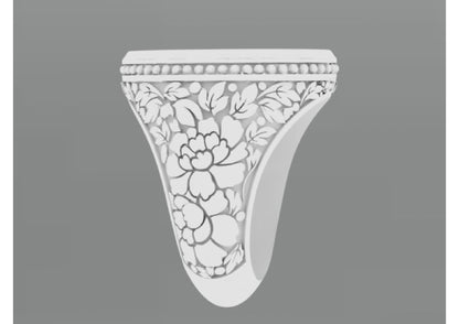 25 Single Stone Gent's Rings STL Files
