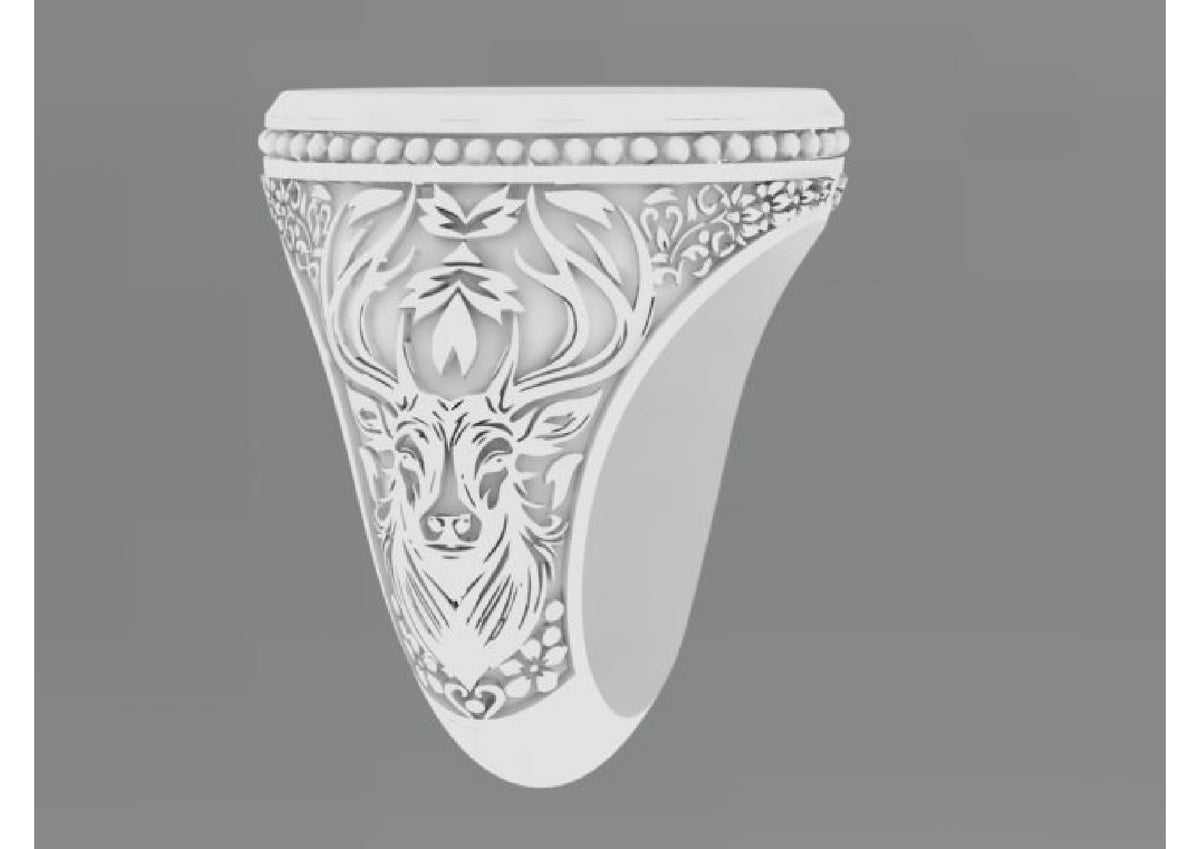 25 Single Stone Gent's Rings STL Files