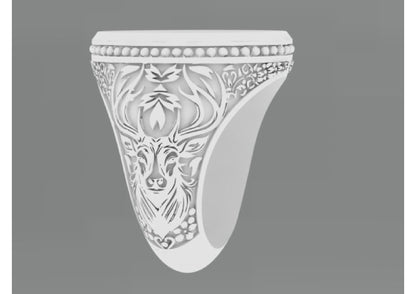 25 Single Stone Gent's Rings STL Files