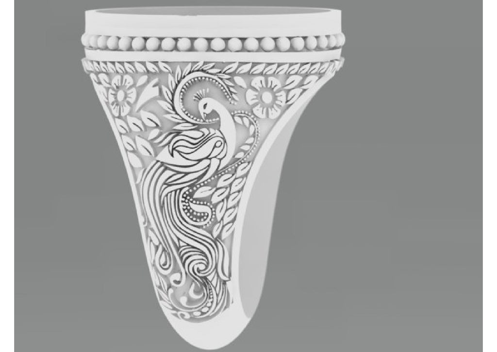 25 Single Stone Gent's Rings STL Files