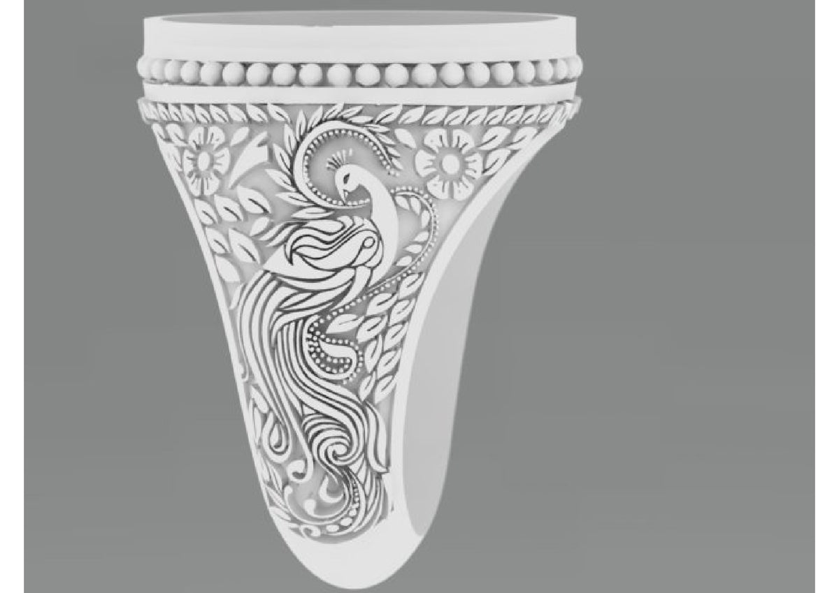 25 Single Stone Gent's Rings STL Files