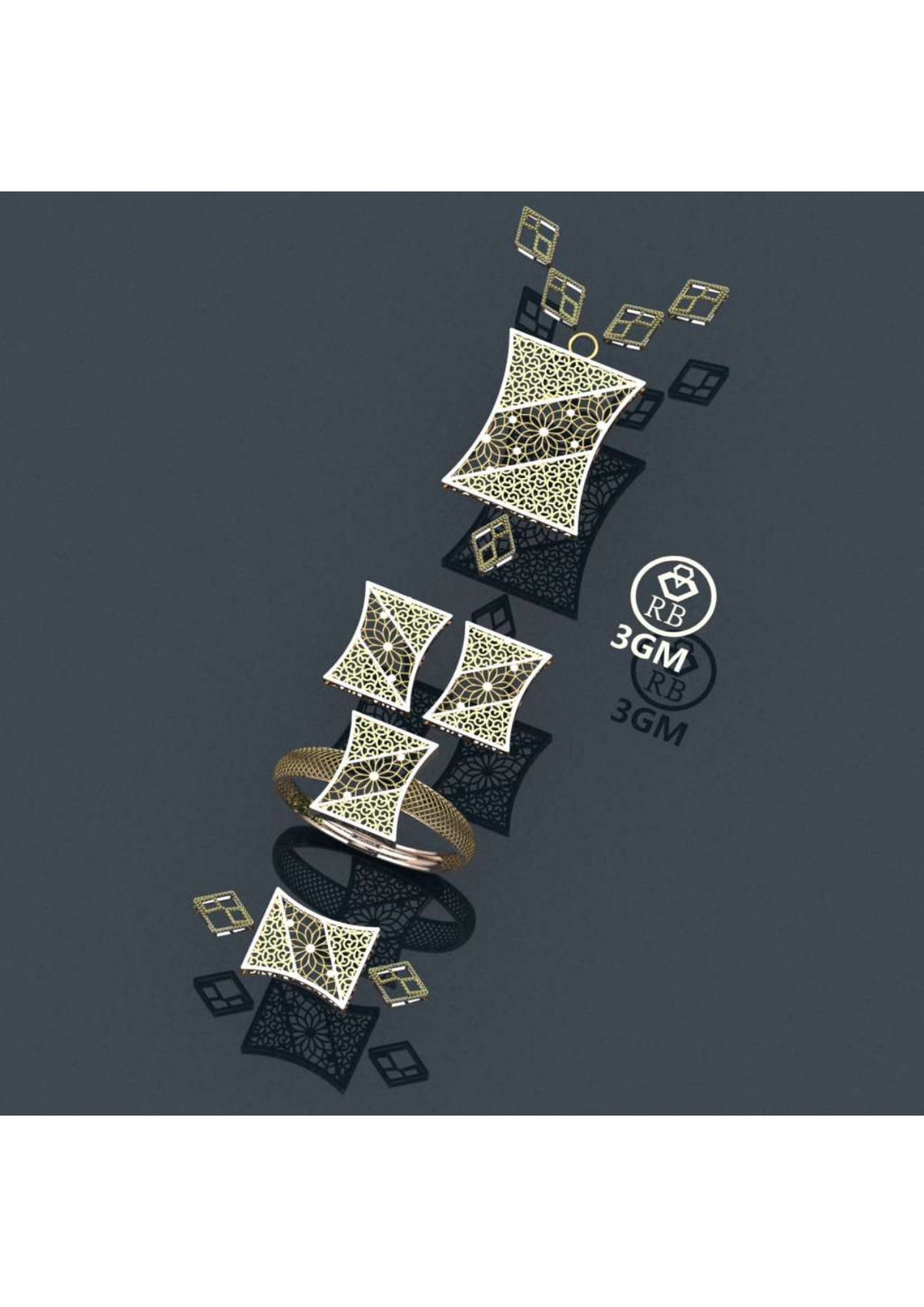 12 Turkish Pendant Sets STL & 3DM Files