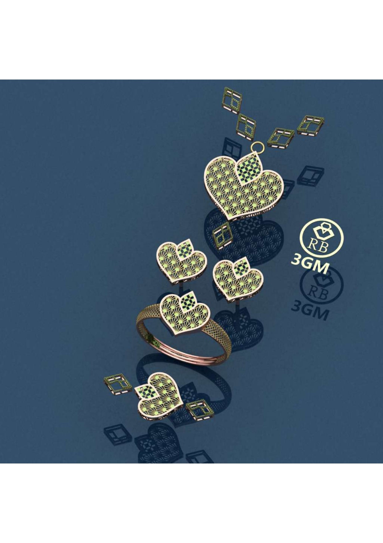 12 Turkish Pendant Sets STL & 3DM Files