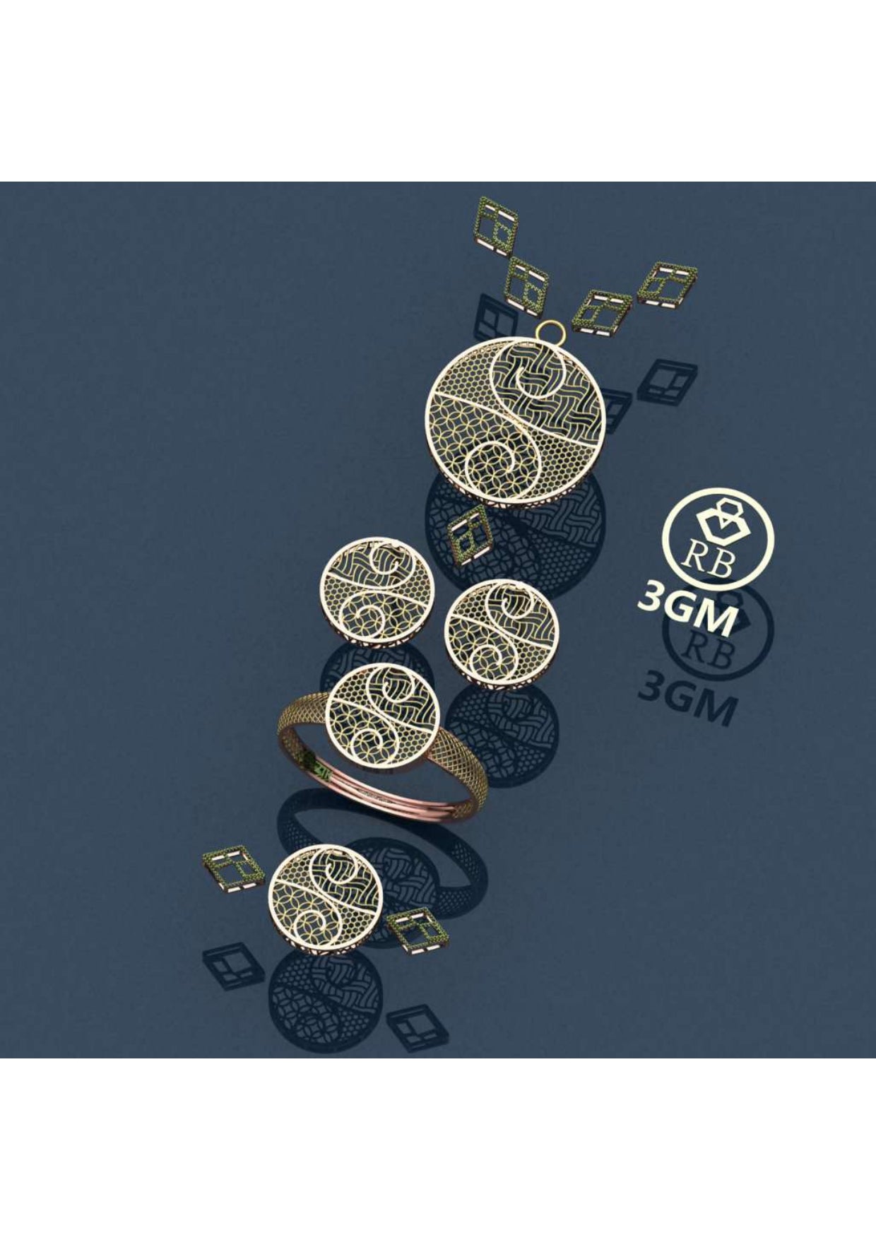 12 Turkish Pendant Sets STL & 3DM Files