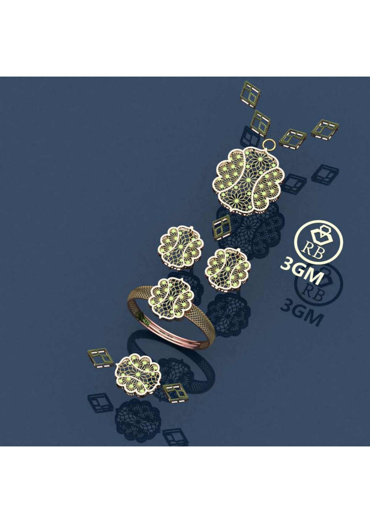 12 Turkish Pendant Sets STL & 3DM Files