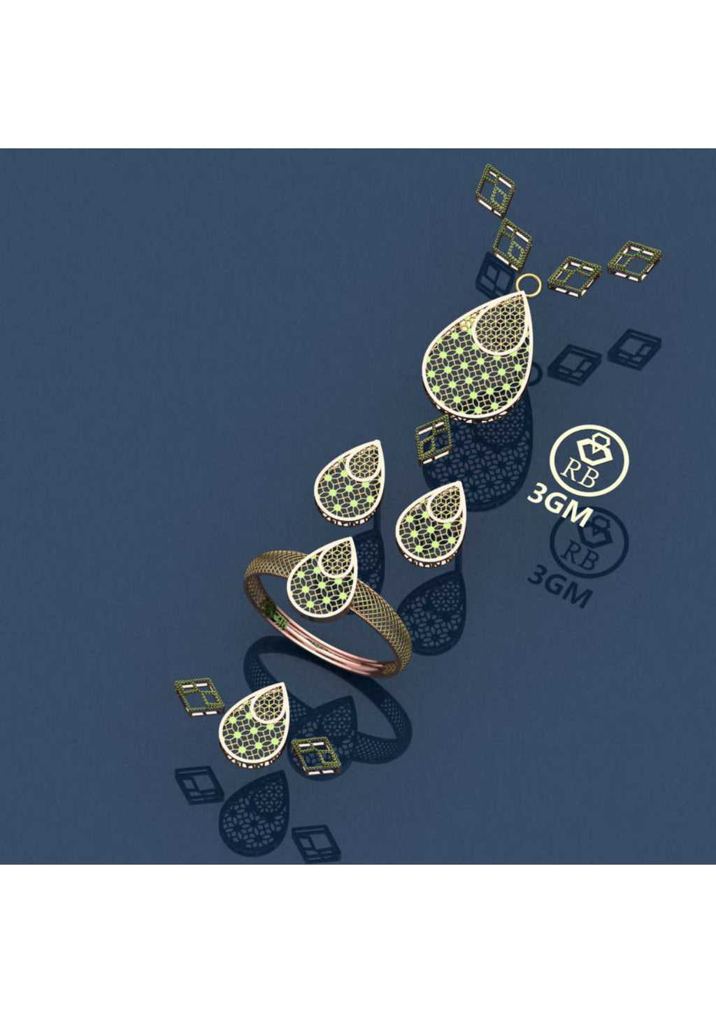 12 Turkish Pendant Sets STL & 3DM Files