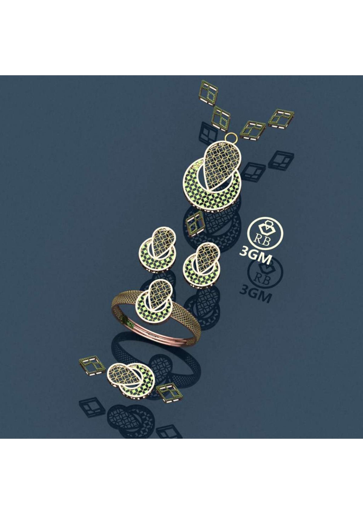 12 Turkish Pendant Sets STL & 3DM Files