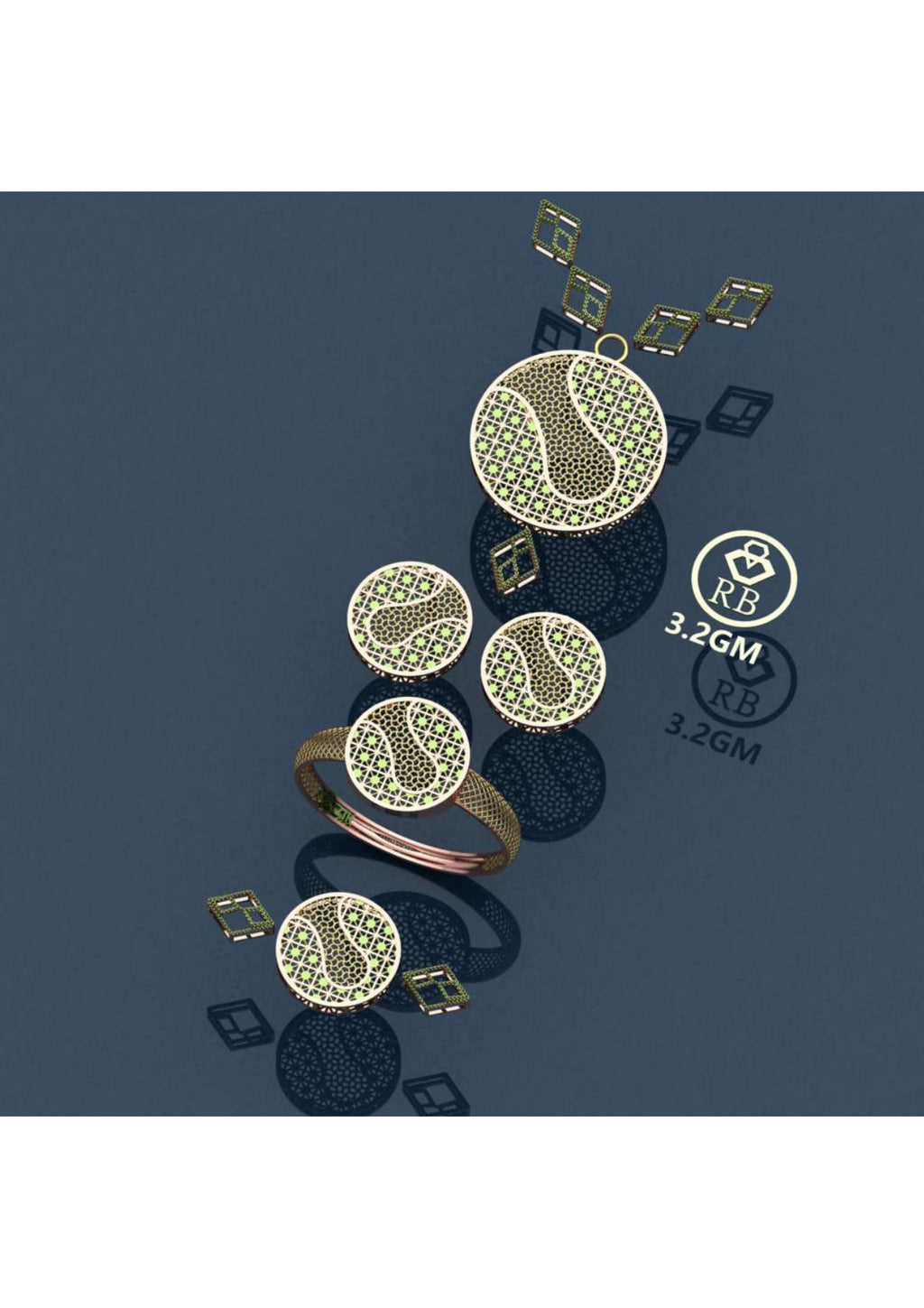 12 Turkish Pendant Sets STL & 3DM Files