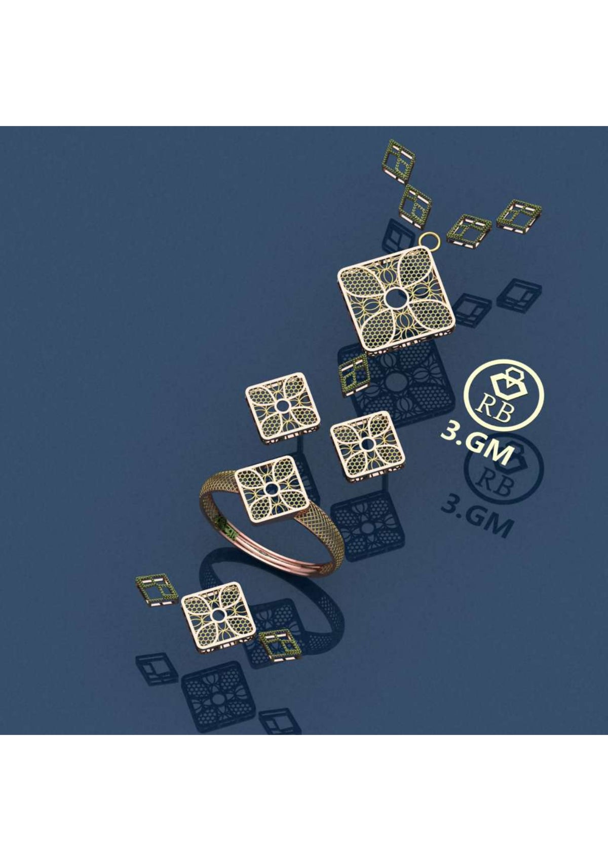 12 Turkish Pendant Sets STL & 3DM Files