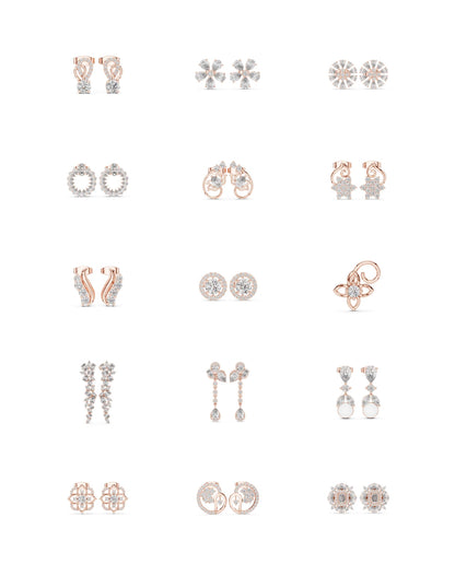 130 Solitaire Earrings Fully Rendered