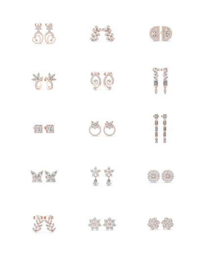 130 Solitaire Earrings Fully Rendered