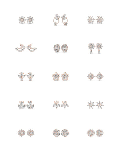 130 Solitaire Earrings Fully Rendered