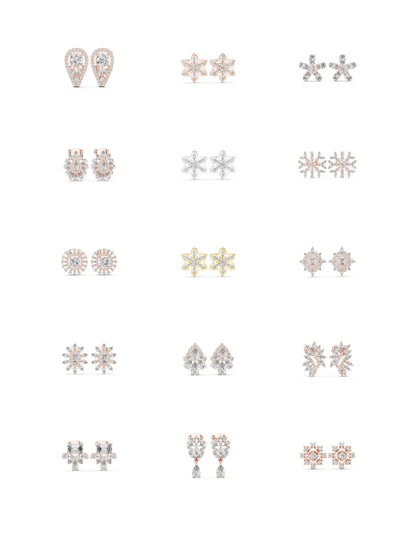 130 Solitaire Earrings Fully Rendered