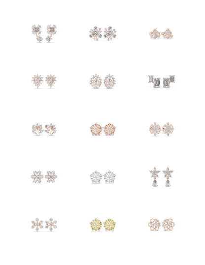130 Solitaire Earrings Fully Rendered