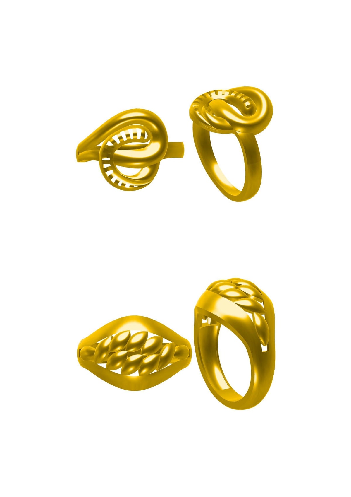 48 Plain Rings STL & 3DM FIles