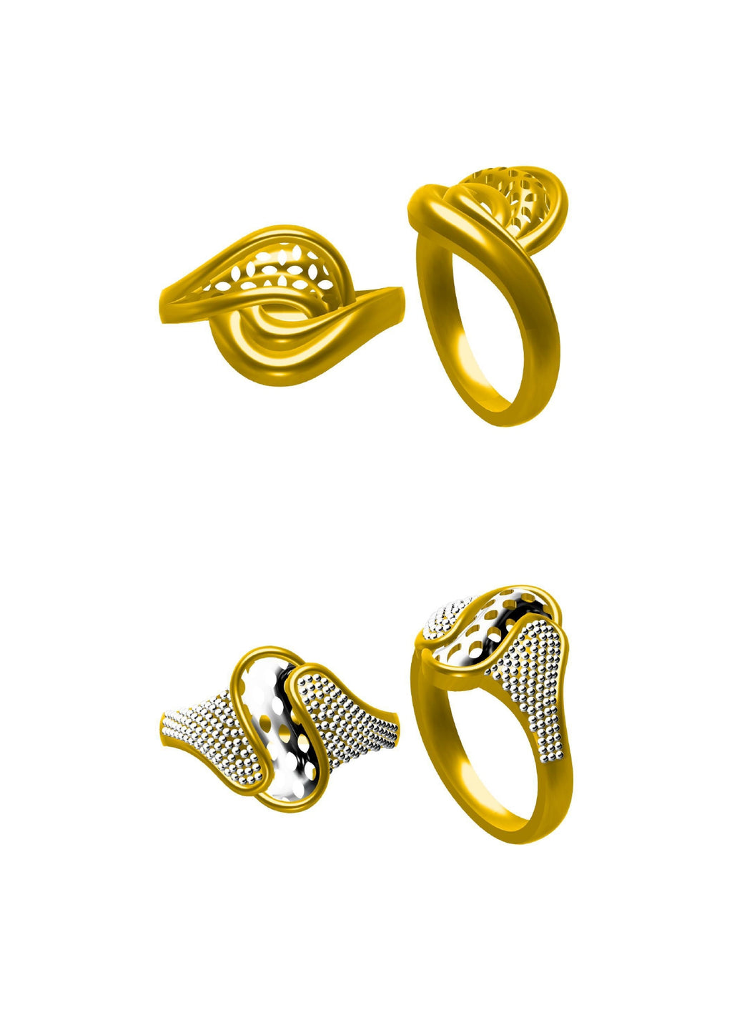 48 Plain Rings STL & 3DM FIles