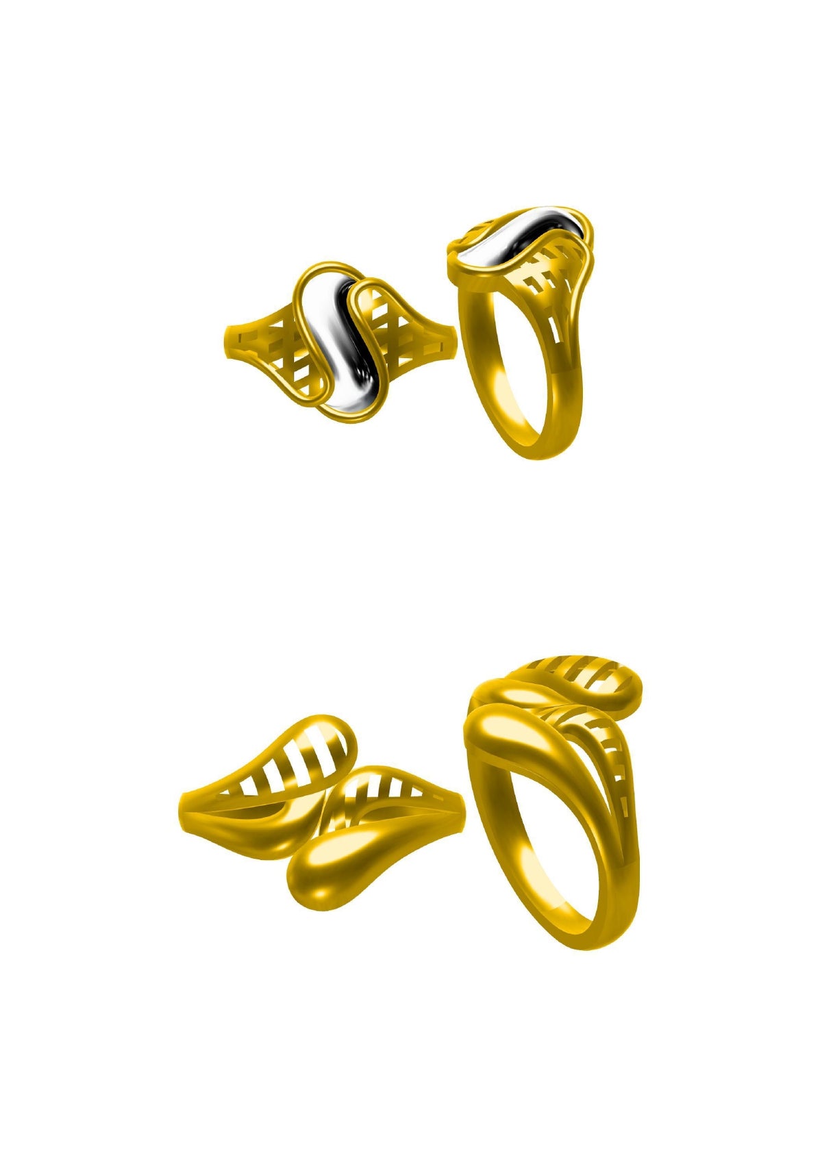 48 Plain Rings STL & 3DM FIles