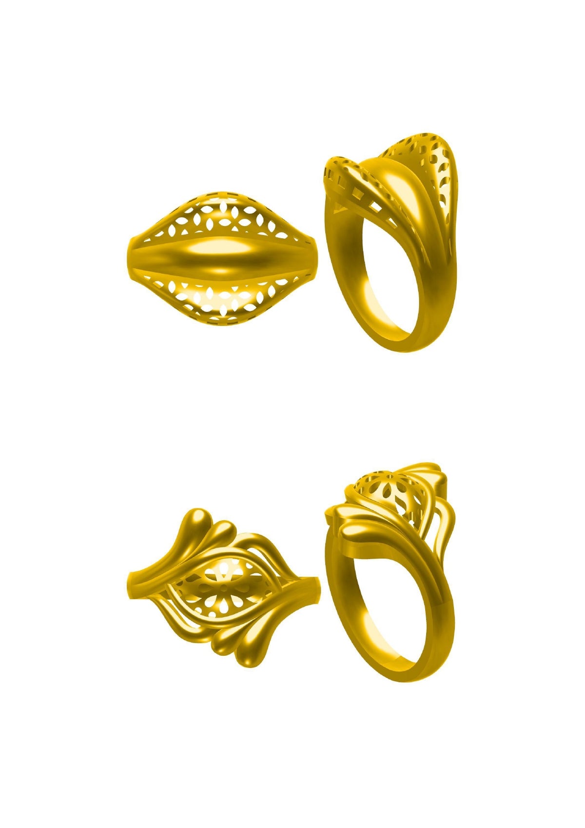 48 Plain Rings STL & 3DM FIles