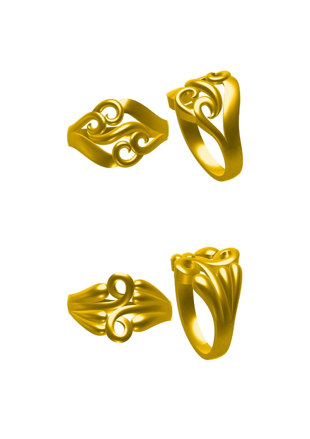 48 Plain Rings STL & 3DM FIles