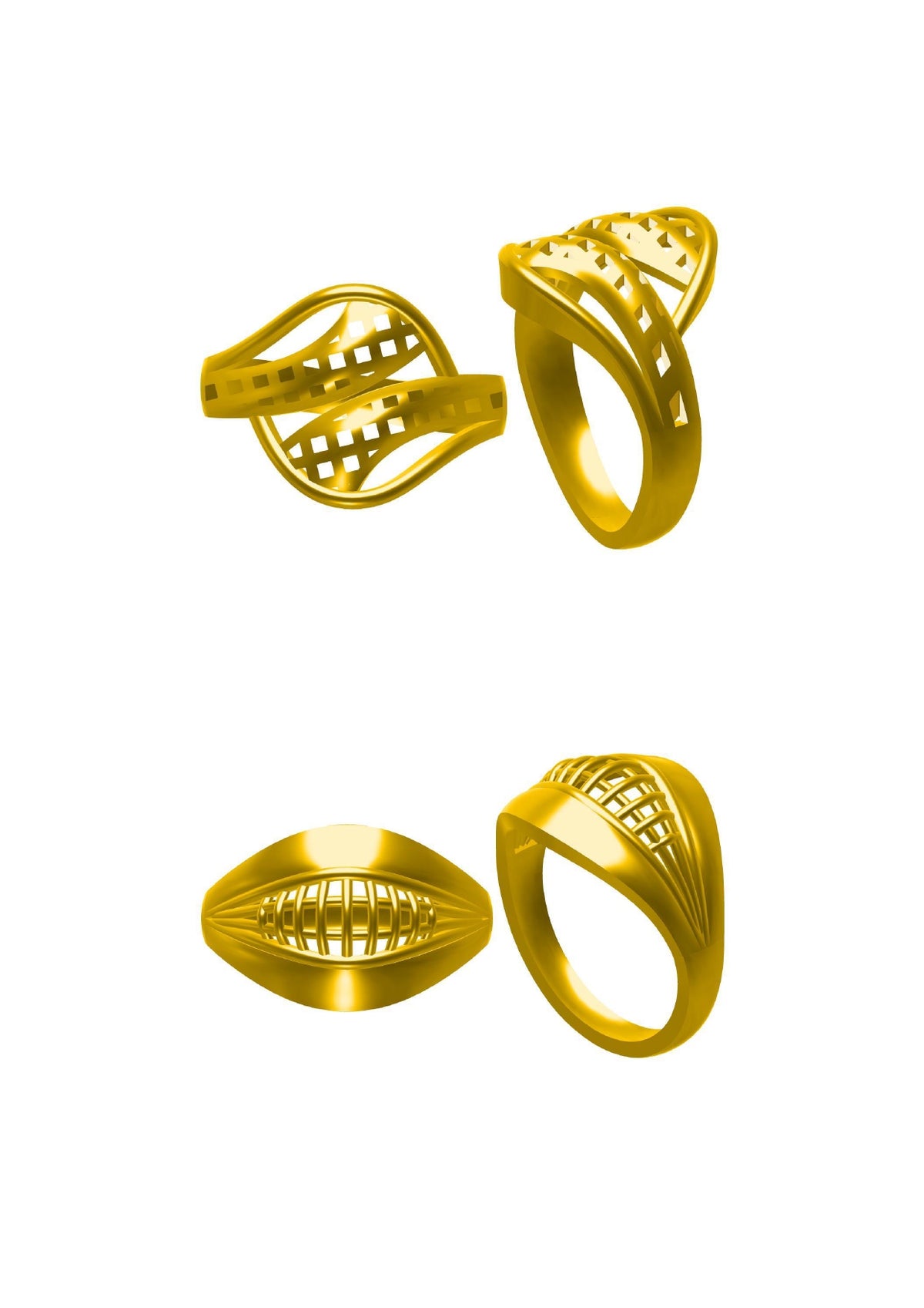 48 Plain Rings STL & 3DM FIles