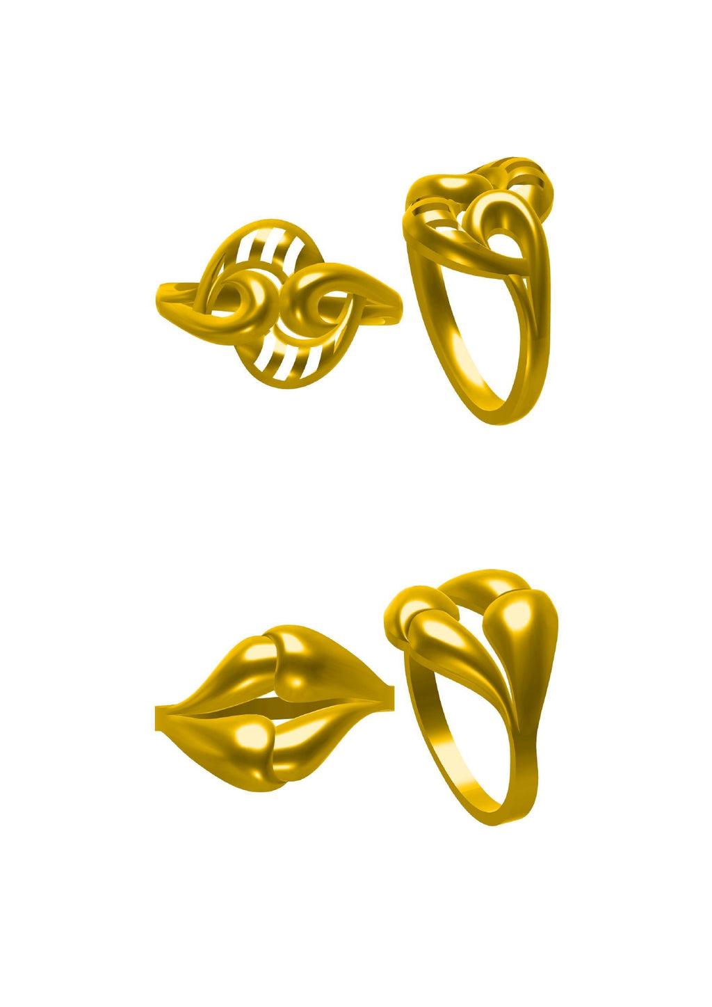 48 Plain Rings STL & 3DM FIles