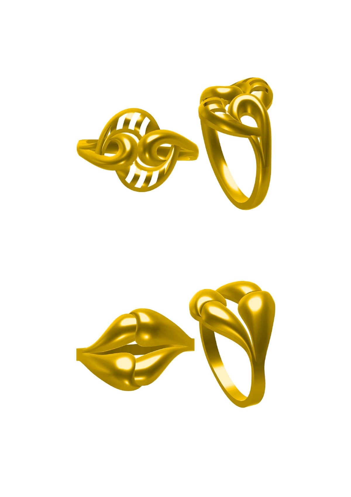 48 Plain Rings STL & 3DM FIles