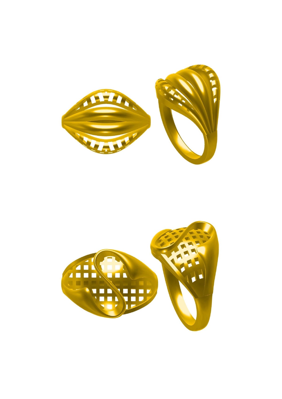 48 Plain Rings STL & 3DM FIles