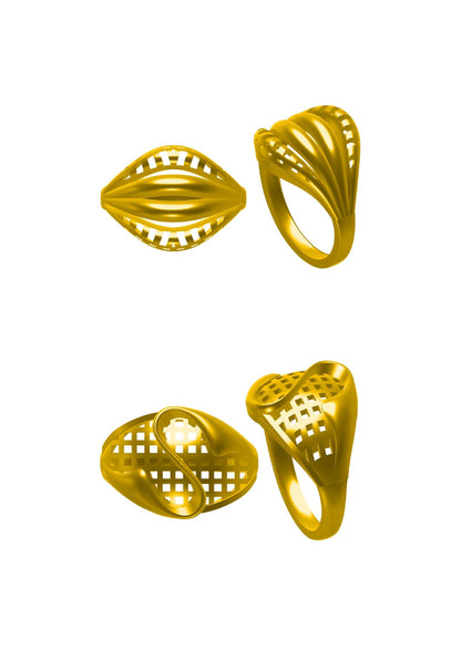 48 Plain Rings STL & 3DM FIles