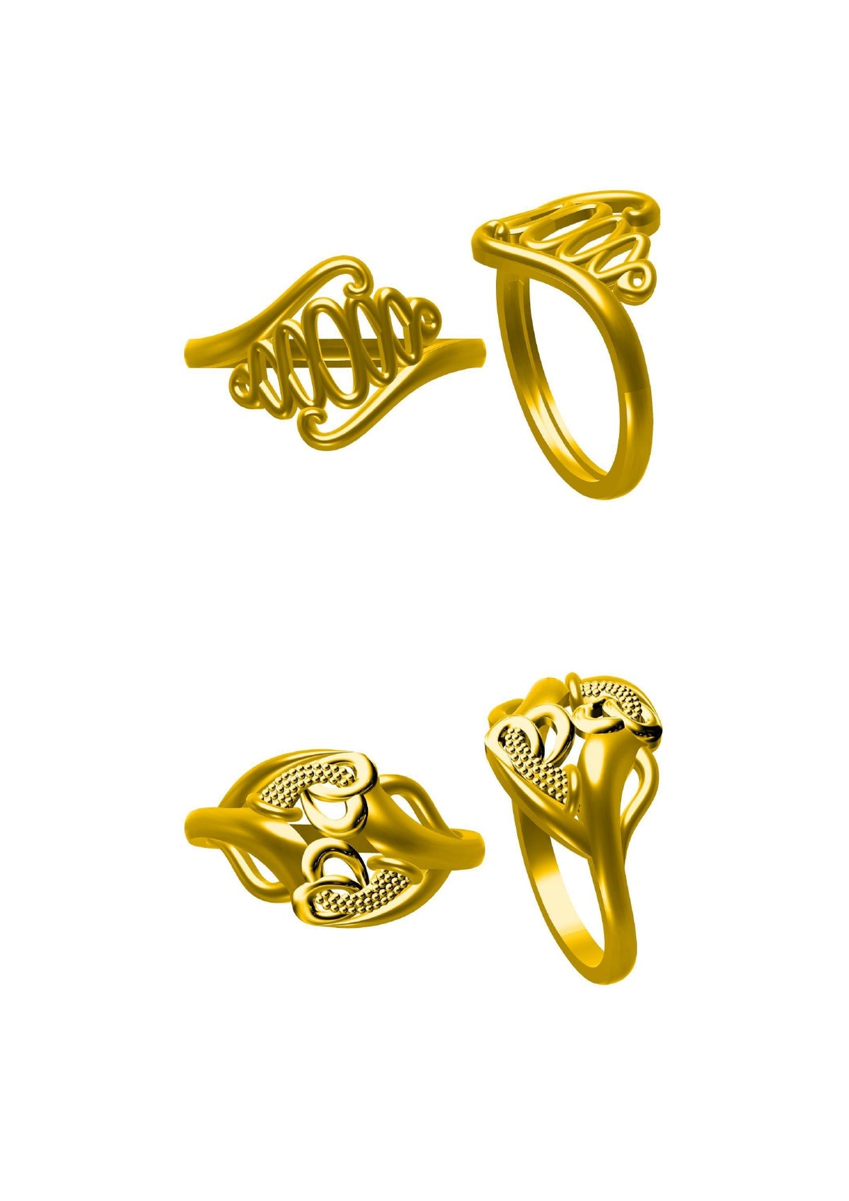48 Plain Rings STL & 3DM FIles