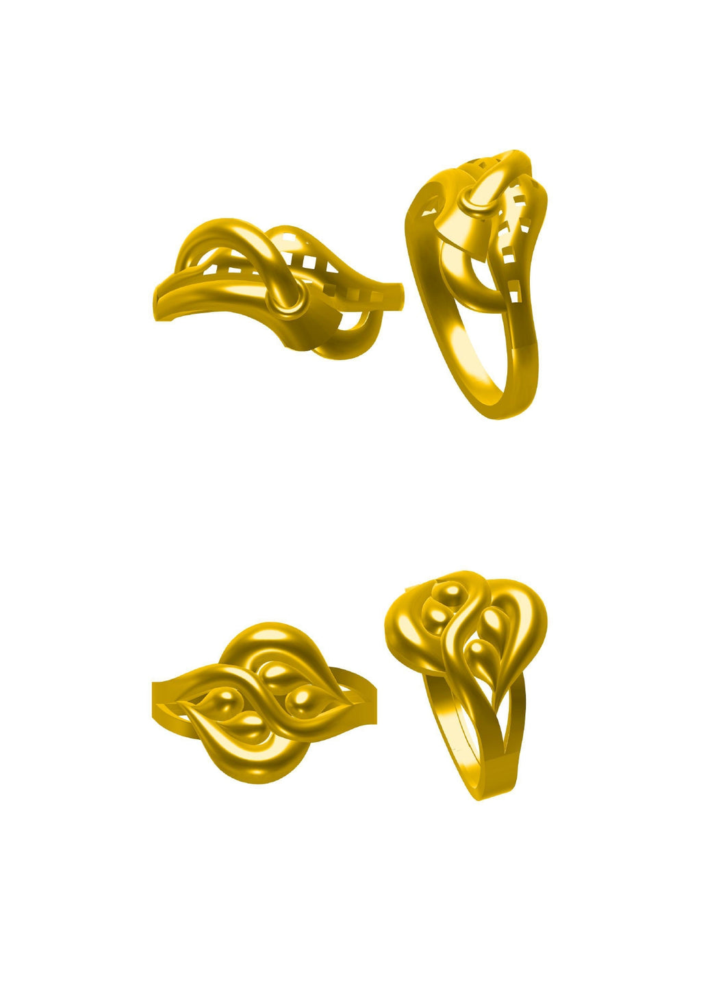 48 Plain Rings STL & 3DM FIles