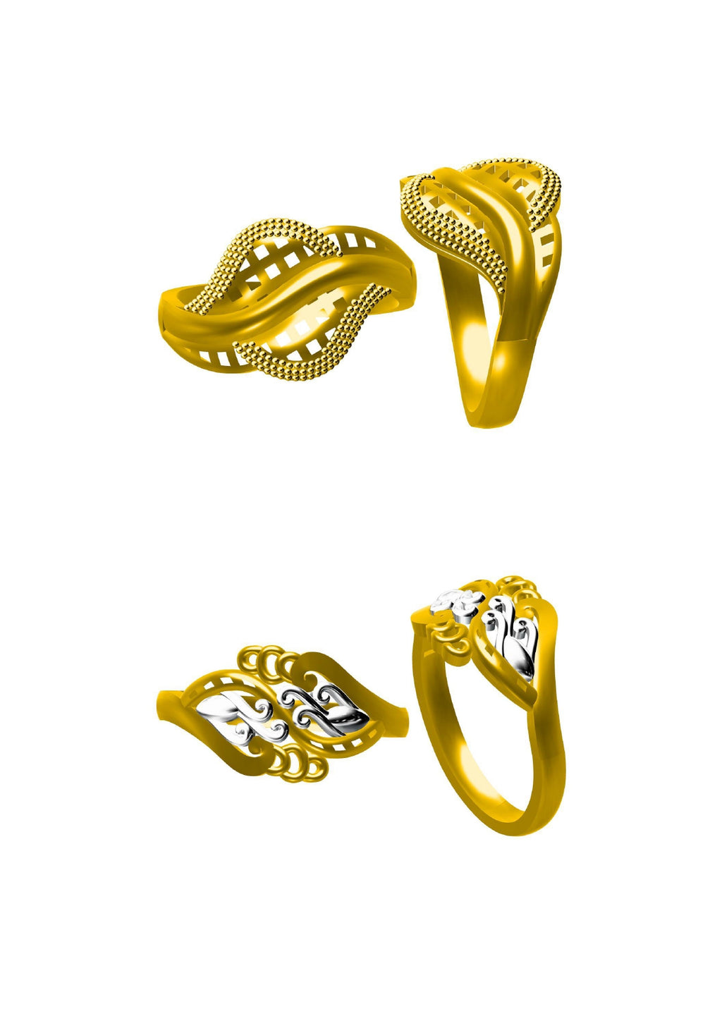 48 Plain Rings STL & 3DM FIles