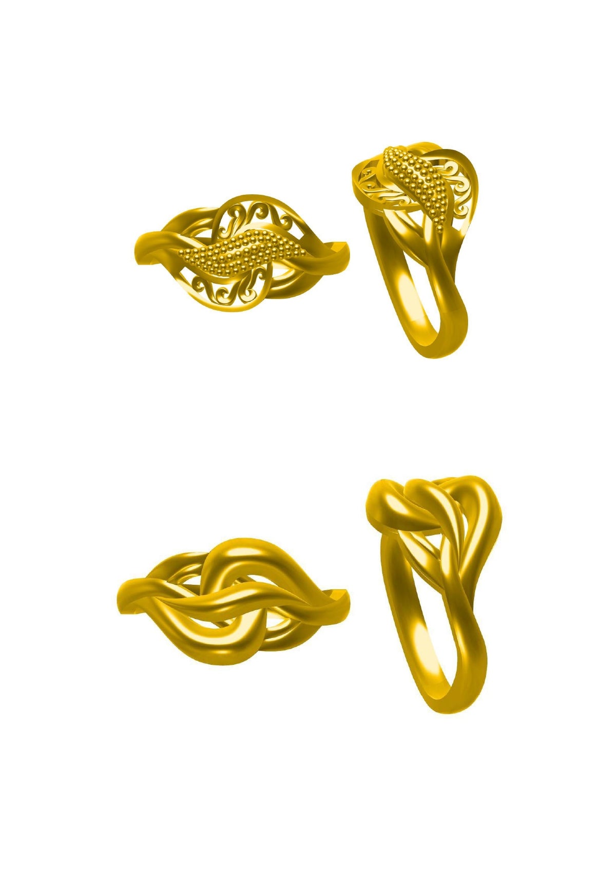 48 Plain Rings STL & 3DM FIles