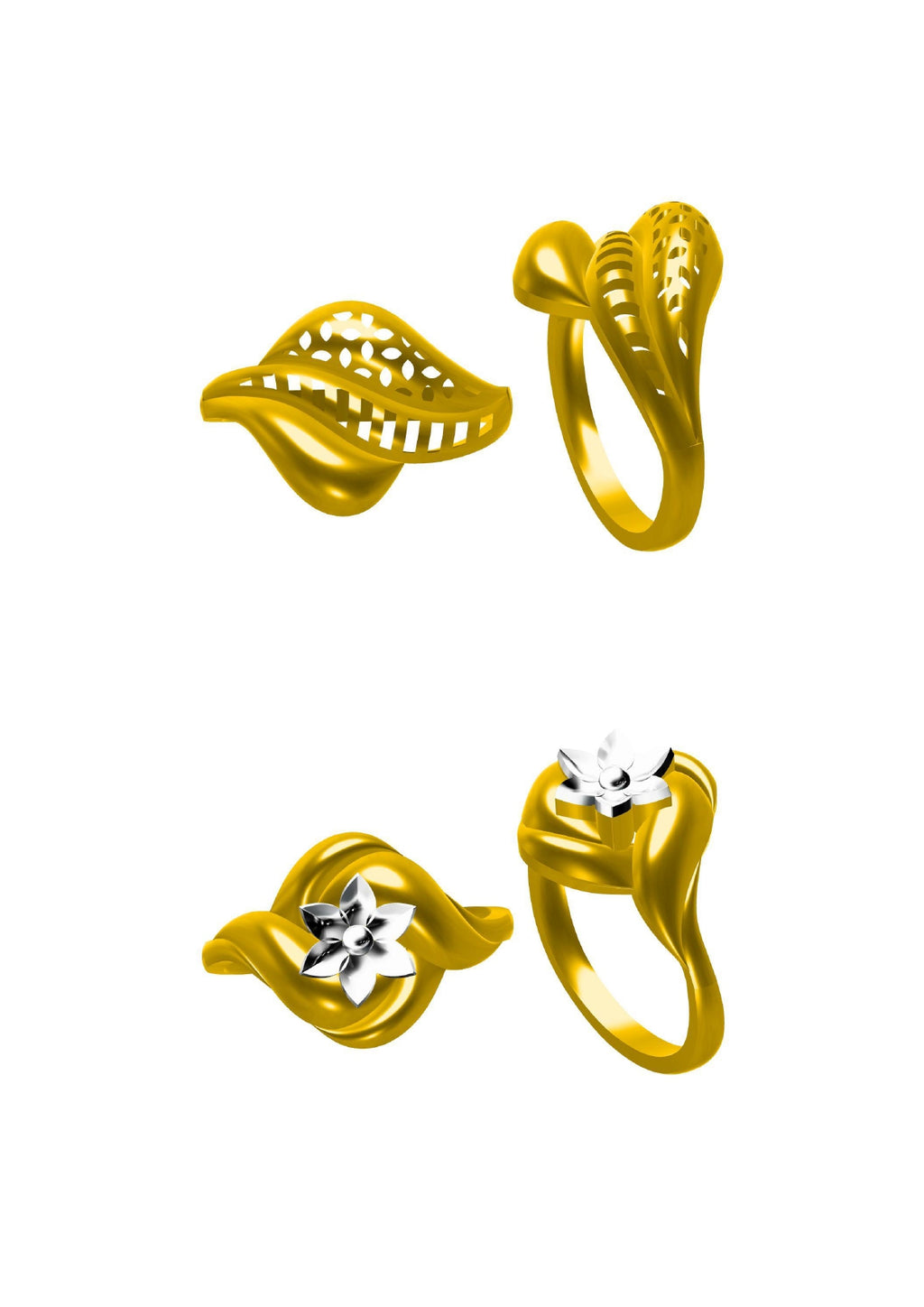 48 Plain Rings STL & 3DM FIles