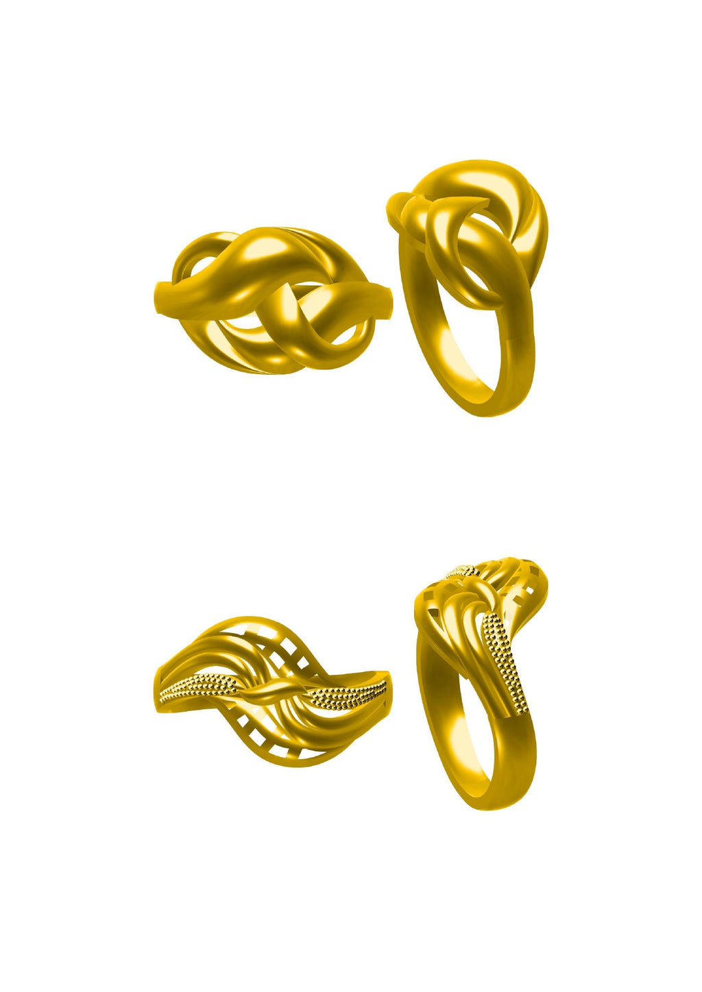 48 Plain Rings STL & 3DM FIles