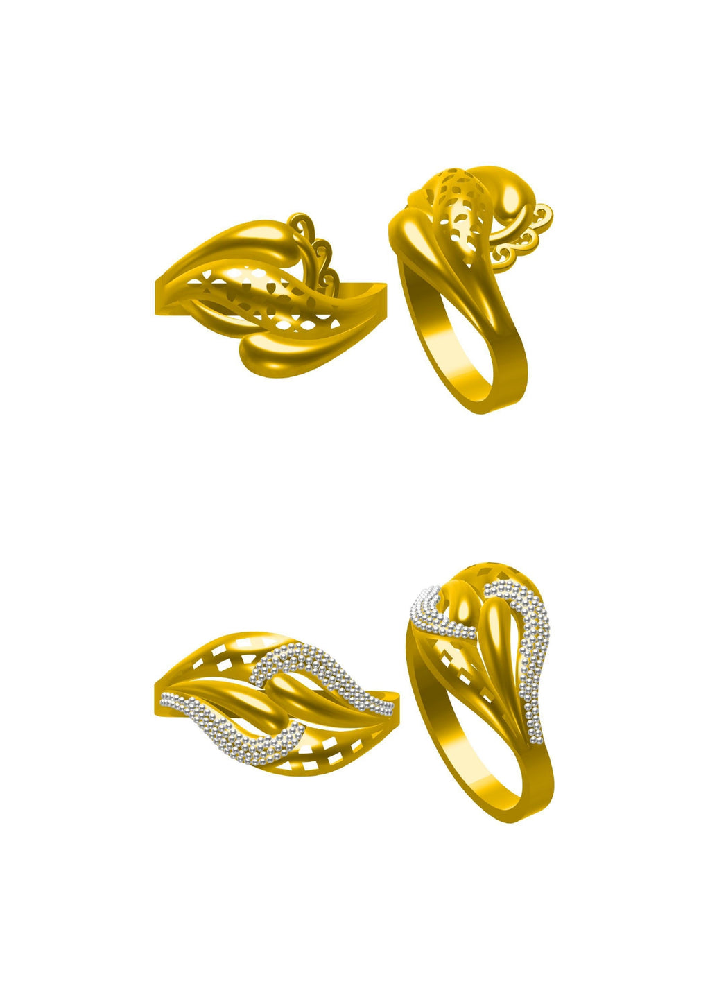48 Plain Rings STL & 3DM FIles