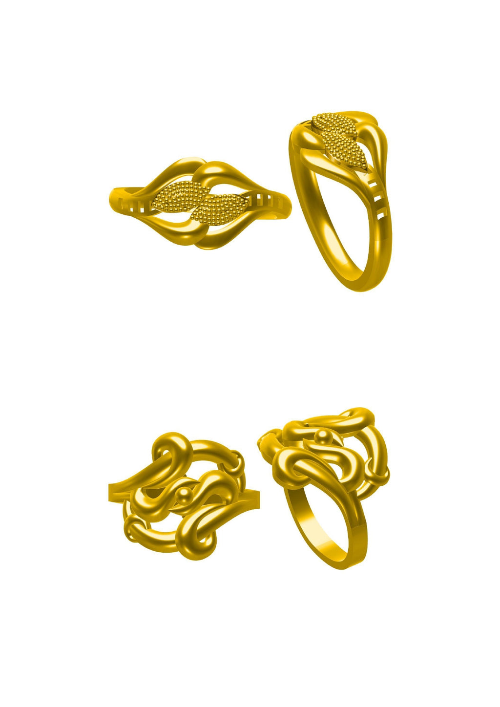 48 Plain Rings STL & 3DM FIles