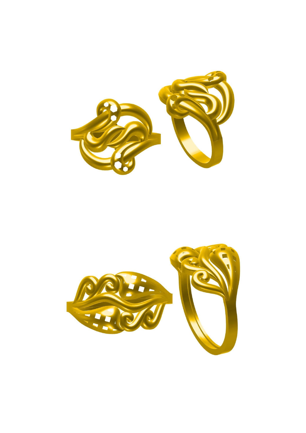 48 Plain Rings STL & 3DM FIles