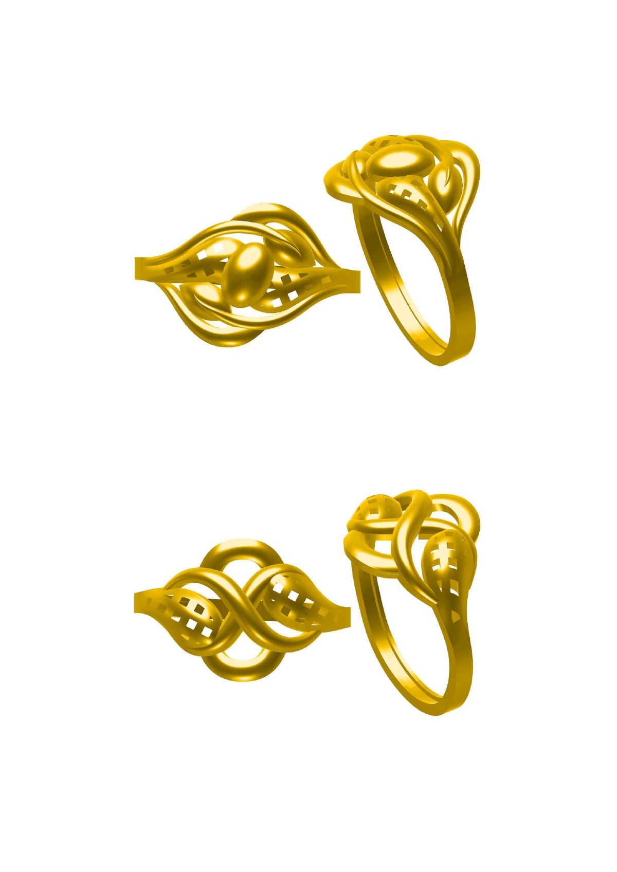 48 Plain Rings STL & 3DM FIles