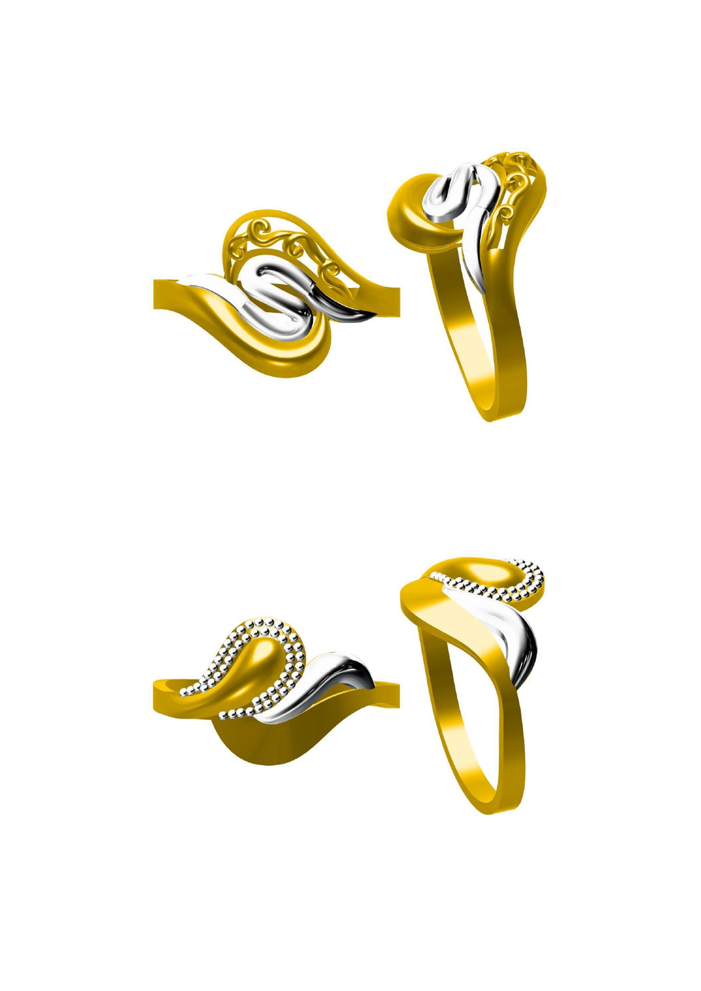 48 Plain Rings STL & 3DM FIles