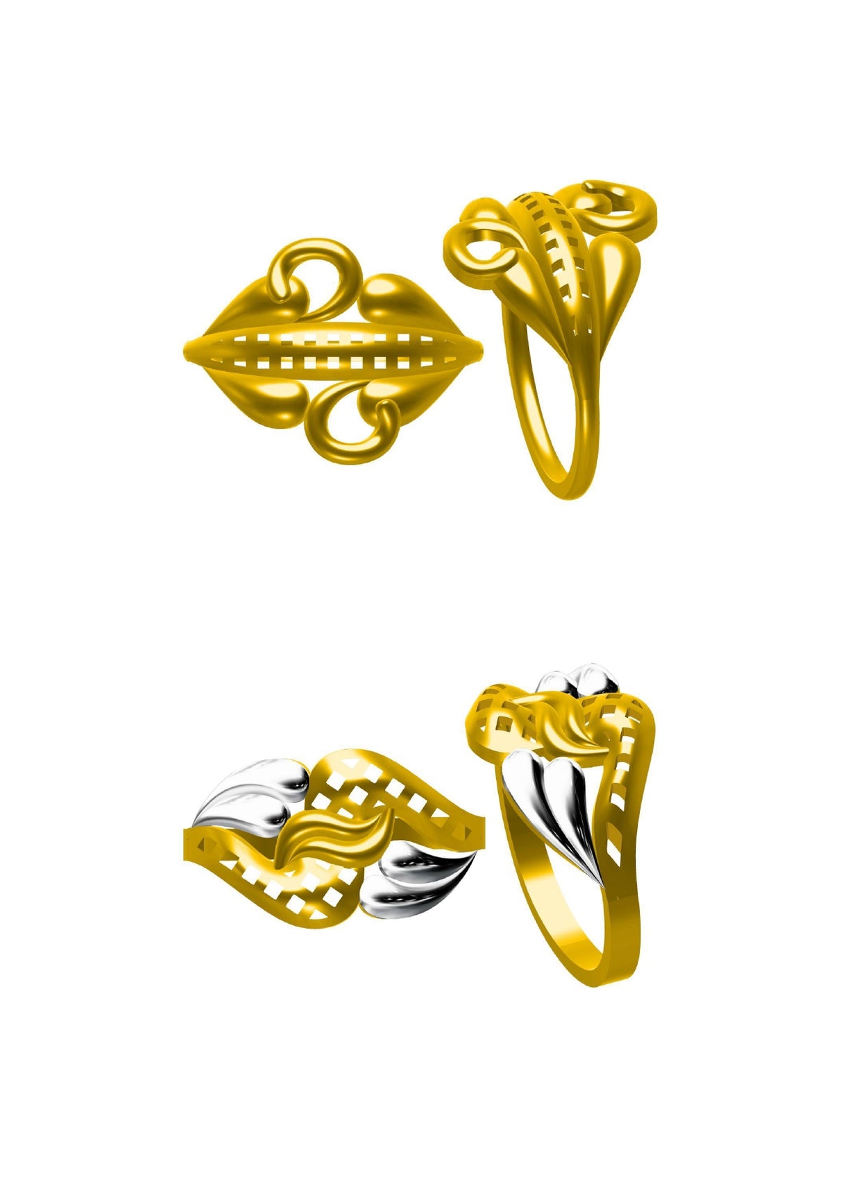 48 Plain Rings STL & 3DM FIles